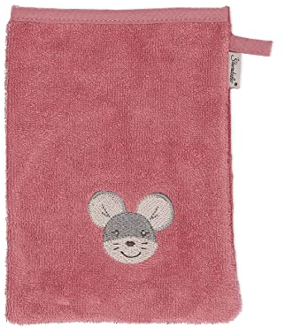 Sterntaler Baby Mädchen Waschhandschuh Baby GOTS 3-er Pack Waschhandschuhe Mabel - Waschlappen Kinder, Babywaschlappen, mit Mausmotiv - Bio - rosa