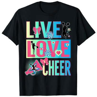 Cheer Shirt Live Love Cheerleading Cheerleader Geschenke T-Shirt