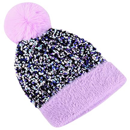 TianWlio Wintermütze Mütze warm klassisches Design weich Häkeln Damen Ski Lässig Stricken Ski Mode Warme Wintermütze Ballmütze Baskenmützen Winter Grobstrick Mütze Fleecefutter Warm