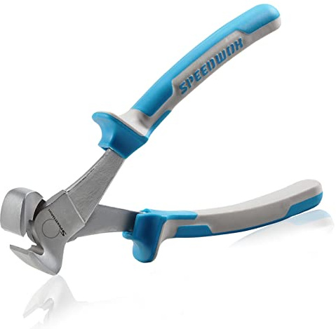 SPEEDWOX 8 Inch End Cutting Pliers - High Leverage Wire Cutter, Nippers, Nail Remover Tool