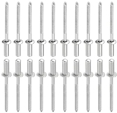 DTGN 3.2mm x 10mm (DxL) Blindnieten - 50Pack - Gut für Maschine Verbindung - 304 Edelstahl Kuppel Geschlossen Ende Niet