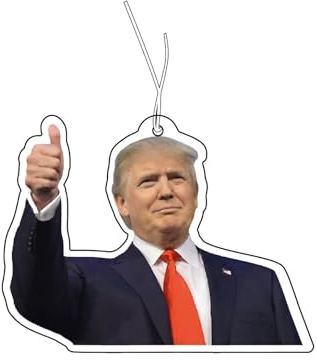 CME.Promo 2 x albero profumato con motivo Donald Trump, distributore di profumo per auto, divertente, tuning, Car Air Freshener, ciondolo profumato