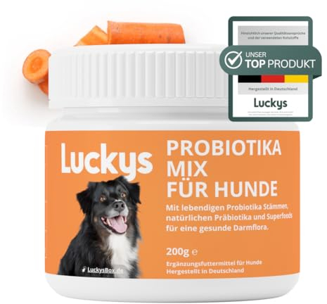 Vetura Probiotika Mix für Hunde | 200g | Natürliches Probiotika-Pulver | Unterstützung der Darmflora | Präbiotika & Probiotika | Besonderer Baktierenstamm ohne Histaminbildung | Made in Germany