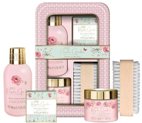 Baylis & Harding Royale Garden Rose, Poppy & Vanilla Luxury Pamper Keepsake Tin Gift Set - Vegan Friendly (Pack of 1)