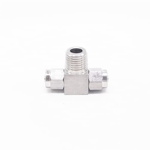 Pipeline-Steckverbinder 1/8 1/4 1/2 BSP Männlich x 6mm 8mm 10mm 12mm Schnell Rohr Fitting Zweig T union Stecker Fit PU-PTFE Rohr(6 * 4mm)