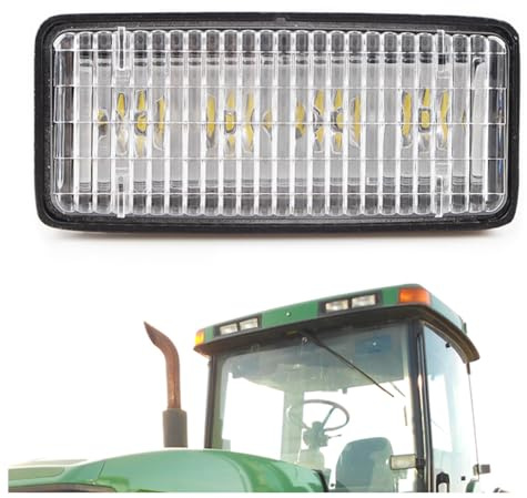 Hooma 20W Focos de Trabajo Led para Tractor Compatible con John Deere Faro LED Tractor Antiniebla Reemplaza No.RE306510, R161288, RE37450, RE340681 12V/24V, 5000K (20W -1 UNID)