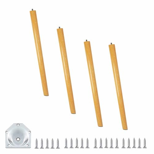 Tischbeine 4er-Pack Schreibtischbeine Schräg Konisch Tischfüße Für Sitzbank, Tischplatte Esstisch Oder Schreibtisch- INKL Schrauben(60cm)
