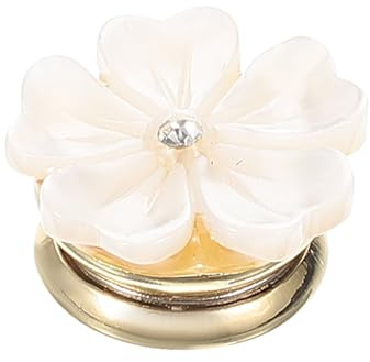 WESIEVYA Broche Magnétique Fleur en Coquillage Naturel Blanc, Petite Taille, Légère Rétro pour Femmes, Usage Quotidien Occasions Spéciales, Décoration Chic pour Vêtements Sacs