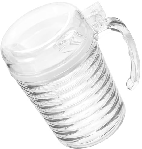ABOOFAN Botella de Aceite Transparente de Plástico 450ml Dispensador Antifugas, Fácil de Verter y Mantener Frescos Condimentos para Cocina Moderna