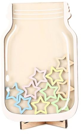 CATOR Belohnungsglas für Kinder,Belohnungssystem Klassenzimmer,Kinder Belohnungssystem mit 25 Sternen, Große Belohnungsgläser für Gutes Benehmen Reward, für Gebrauch zu Hauseund in der Schule(A)