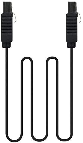 SATA III 6 Gbps kabel med ankare, svart, 0,5 m, idealisk för överföring av data på hårddiskar och SSD-enheter.