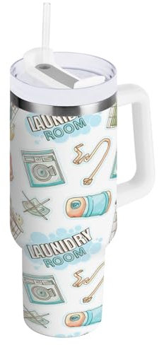 RPLIFE Mug isotherme en acier inoxydable blanc ludique pour homme