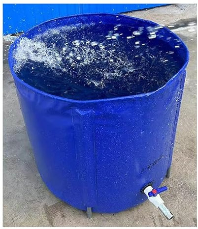 PFCDZDU Plane Fischteichbecken, Runder, Dicker PVC-Aufstellpool Mit Rahmen, Tragbarer Wasserspeichertank Für Bewässerung, Aquarien Zucht(1.8x0.8m/5.9x2.6ft)