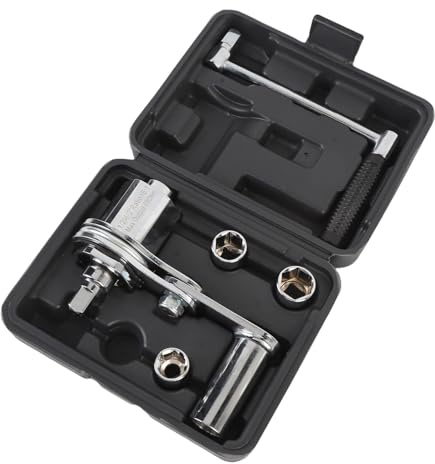 Luocute Clé Dynamométrique pour Démontage D'écrous de Roue, Multiplicateur de Couple, clé Dynamométrique 1/2, Kit de Démontage D'écrous de Roue avec Douilles 17 Mm/19 Mm/21 Mm pour