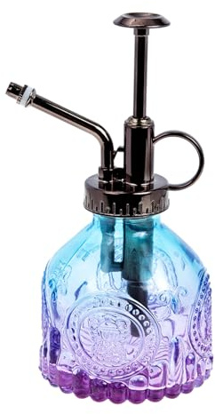 Healifty Pulvérisateur à Fleurs en Verre Motif en Relief, Petit Arrosoir de Jardin Compact, Brumisateur à Pulvérisation Uniforme pour Plantes D’intérieur et Extérieur, Style Aléatoire