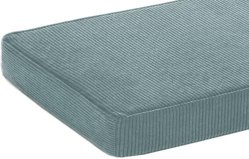 seokor Bankauflage Sitzkissen Cord - 80x40 90x50 100x40 120x40 140x40 150x50 160x40 5cm Dick Bankkissen - Waschbar & rutschfest - für Bank, Fensterbank, Gartenmöbel und Terrasse(Color13,140x35x5cm)