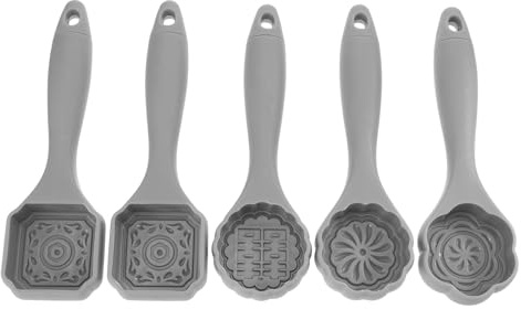 IMIKEYA 5 moldes creativos azules para hornear en la cocina del hogar, fácil de usar y limpiar, herramienta de horneado doméstico, para moldes de prensa de pastel de luna
