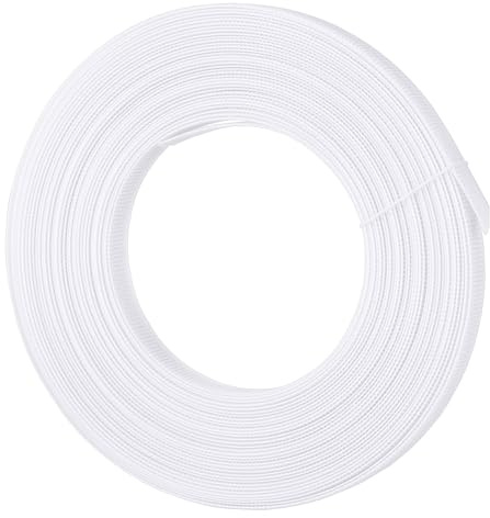 Fukaisu 12 Iarde 12mm Ferretto per Cucito, Poliestere Bassa Densità Strisce Stecche Cucibili per Corsetti Abito Sposa Sposa & da Sera Cappelli Borsette Fai da Te Artigianale (Bianco)