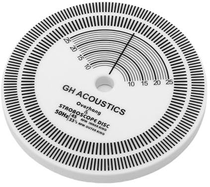 Cuifati HiFi-Plattenspieler-Strobe-Scheibenmatte aus PVC, Stroboskop Zur Drehzahlerkennung, Plattenspieler-Kalibrierungswerkzeug mit Ausrichtungshilfen für 33/45 U/min