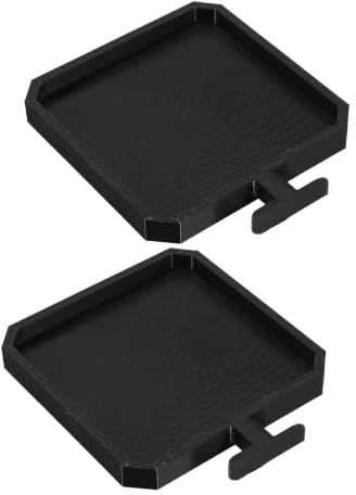 Toddmomy 2 Pièces Support Mural Noir pour Pots de Plantes Carrés, Empilable et Amovible, Adapté aux Panneaux Acoustiques et Petites Plantes, pour Bureau ou Studio, Dimensions 12,3x10,8x1,2
