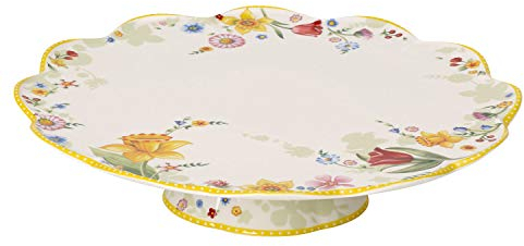 Villeroy & Boch - Spring Awakening Tortenplatte 33 Cm, Kuchenplatte, Servierplatte Rund, Ostern Deko, Oster Geschenk, Oster Deko, Premium Porzellan