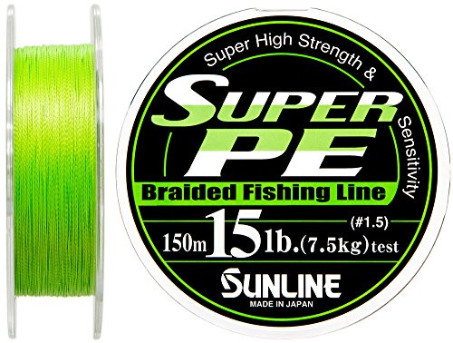 Dyneema Super PE Sunline 15lb 0.205 mm 150 m kg 7,5 grün Made in Japan