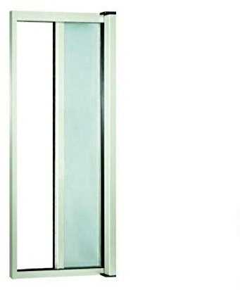 GrecoShop Zanzariera a Rullo in Alluminio per Porte Balconi Regolabile Avvolgimento Orizzontale 160x250 cm Bianca