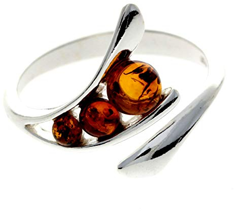 SilverAmber Damen - Ring Sterling - Silber 925 mit Bernstein GL414A 54 (17.2)