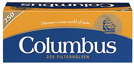 Reemtsma Columbus Hülsen 1000 Stück (4x250) (Silver, Magnetisch, Zigarettenhülsen, Filterhülsen)