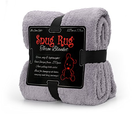 Snug Rug Special Edition Lilac Grey Blanket Luxury Sherpa Fleece 127 x 178cm (50 x 70) Sofa TV Throw Grey Blankets - Lilac Grey