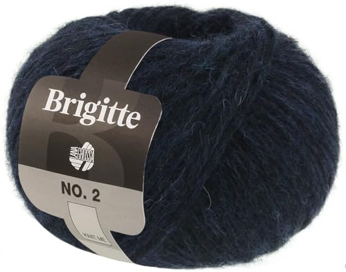 LANA GROSSA Brigitte Nr.2 | Edle Netzgarnstruktur aus Alpaka und Baumwolle | Handstrickgarn aus 47% Alpaka, 45% Baumwolle & 8% Schurwolle | 50g Wolle zum Stricken & Häkeln | 140m Garn FB 5