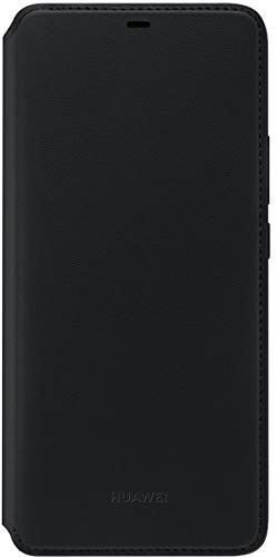 Huawei Flip Folio Textured Wallet Cover/Case for Mate 20 Pro, Black