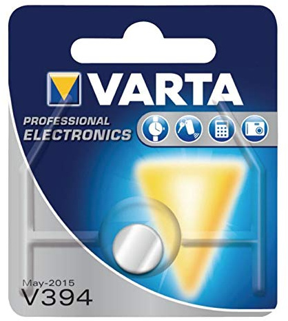 Varta 10X 38510 Professional Electronics SR45 (V394) Small Silver Oxide Zinc Button Cell Batteries, 1 x Blister Pack, 1.55 V Watch Battery