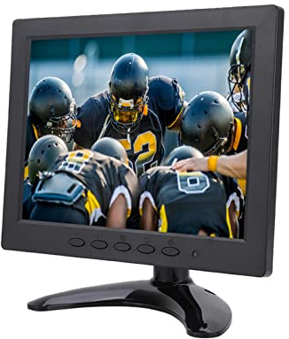 Bewinner1 Schermo Morbido IPS 1024x768 da 8 Pollici, Mini Monitor Universale Multifunzione HD, Schermo LCD per Computer HDMI/VGA/BNC/AV, Monitor Portatile con Doppi Altoparlanti integrati(UE)