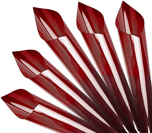 5pcs Coloured Lighting Gel Filter Transparent Red Color Correction Full CTO CTB Coloured Lighting Sheet Craft for 800W Red Head Light Strobe Spotlight Flash Photography Photo Studio 50x40cm