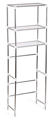 Cocoarm Meuble de Rangement au-Dessus des Toilettes, 3 Niveaux, étagère adaptée Lave-Linge, Organisateur Gain d'espace pour Salle de Bain, 160 x 53 cm