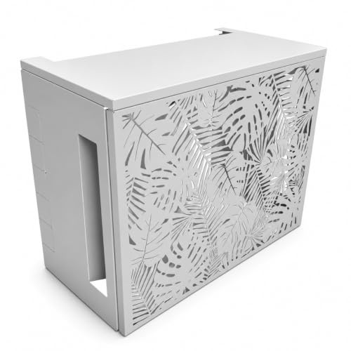 Cubierta de aire acondicionado ATOLE de aluminio termolacado Tamaño 1: H. 80 x L 100 x 54 cm, color blanco