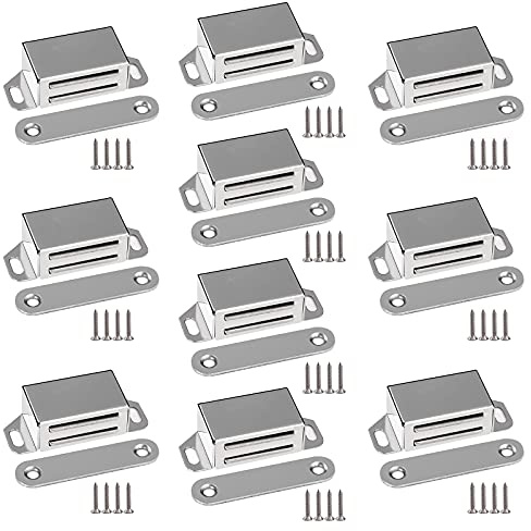 Magnetschnäpper Edelstahl 10 Stück Türmagnete 10kg Stark Magnetverschluss Schrank Magnet Türschließer Tür Magnete Schrankmagnete Möbelmagnete Magnet für Schranktür