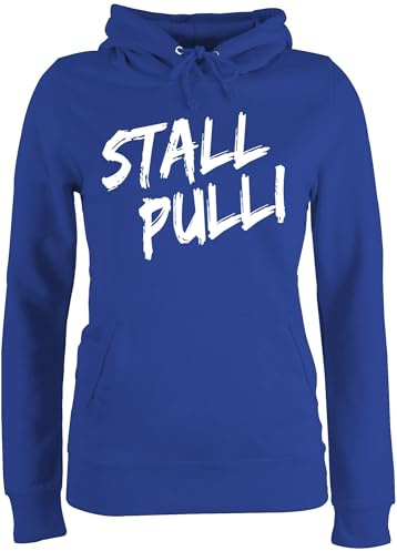 Pullover Damen Hoodie Frauen - Stallpulli I Geschenk Reiten I Pferde Geschenke I Pferdeliebhaber - XL - Royalblau - reitoberteil pferdepulloverdamen sprüche pferd stall pulli reitsport-bekleidung