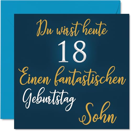 Stuff4 18. Geburtstagskarte Sohn, Fantastischen | Alles Gute Zum Karte Geburtstag für 18 Jähriges Sohn von Mama Papa, Geschenke Mann