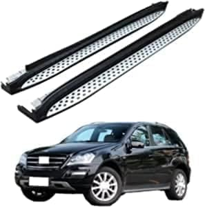 HOCAH 2 stück Auto Seitenschweller für Mercedes Benz ML Class W164 2006-2012,Anticrash Seitenstufen Schweller Seitentrittleiste Schwellerrohre Schutz