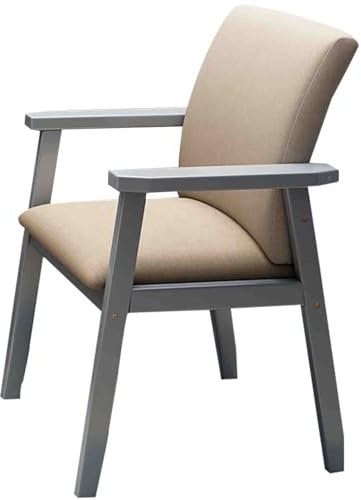 Ergonomischer Massivholzsessel Home-Office-Stuhl Kinderarbeitsstuhl Computerstuhl Einfacher Esszimmerstuhl Glatt Schleifen Nicht die Hand verletzen (Color : Grey, S : 46 * 54 * 87cm)