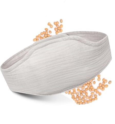 Lovely Hippo Kirschkernkissen Baby, Kirschkernkissen mikrowelle, Wärmekissen baby ohne Flüssigkeit, Kirschkernkissen 100% Baumwolle (Grau, 0-6 Monate)