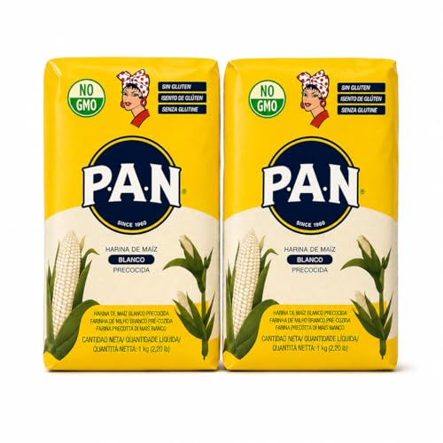 HARINA - PAN - HARINA DE MAIZ BLANCO PRECOCIDA - PACK DE 2-1 KG