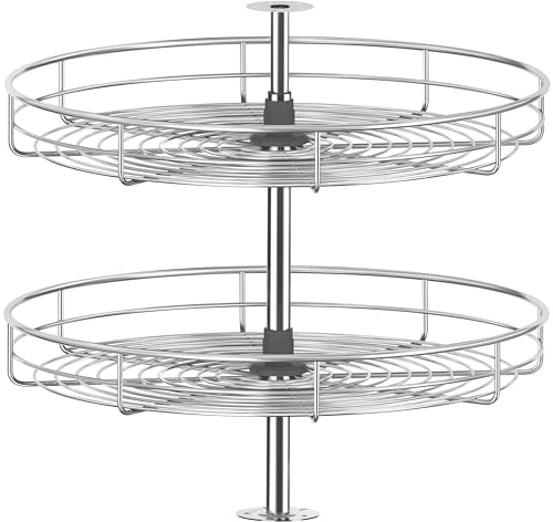 JOWBOOW Lazy Susan Drehteller für Schrank, Eckschrank-Organizer für Küche, Vollkreis-Eckschrank, Lazy Susan, Ersatzregale, drehbares Aufbewahrungsregal für Ecksockel, 71,1 cm