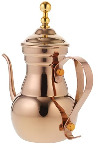 Alipis Tetera Inoxidable Cafetera De Metal Capacidad Adecuada Para Uso Familiar Con Colador