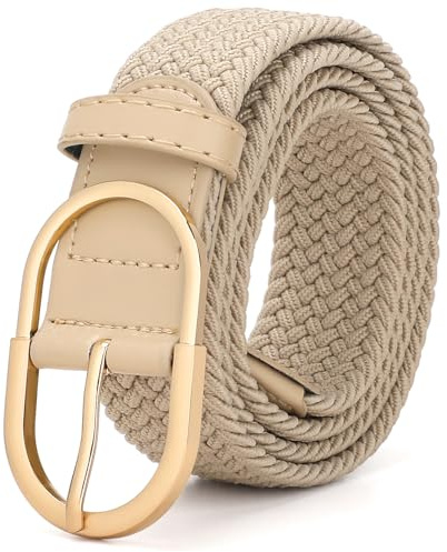 JasGood Unisex Geflochtener Stretchgürtel Elastischer Stoffgürtel Flechtgürtel Dehnbarer Gürtel für Damen und Herren