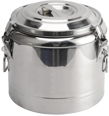 Jenngaoo Thermobehälter 10 L Edelstahl, Vakuumisolierte Isolierkanne | Für Speisen, Heiße und Kalte Getränke, ideal für Party, Events, Gastronomie, Outdoor, Langlebig und Einfach zu Reinigen
