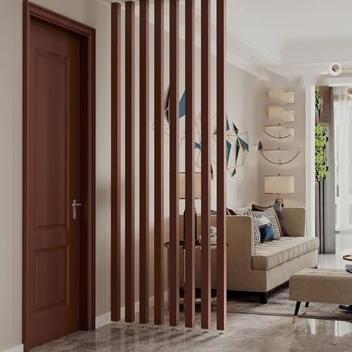 Wanddekoration B, 5 Stück, 70–90 cm, Raumteiler – Holzgitter-Dekor für den Eingang, 5 Stück Raumteilerstreifen, Raumteilersäule für Wohnzimmer, Restaurant und Hotel