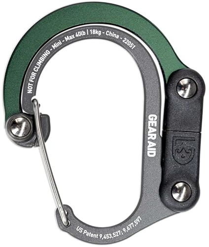 GEAR AID HEROCLIP Mini 360° Swivel Carabiner Gear Clip & Hook